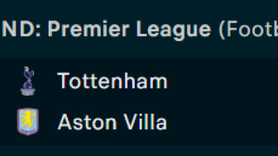 토트넘 홋스퍼 vs 애스턴 빌라